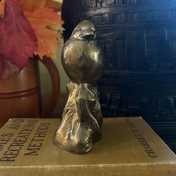 Solid Brass Bird Figurine - Picture 2 of 7